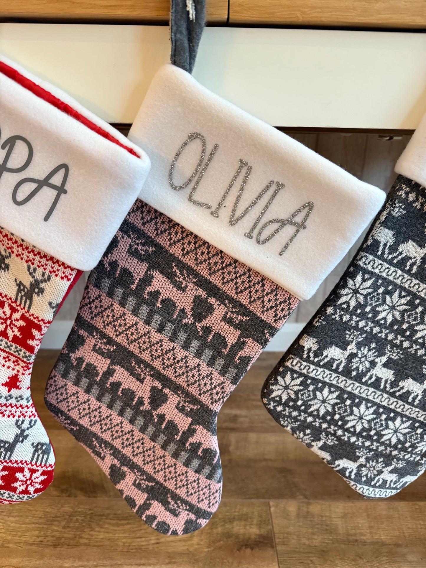 Nordic Style Personalised Christmas Stockings