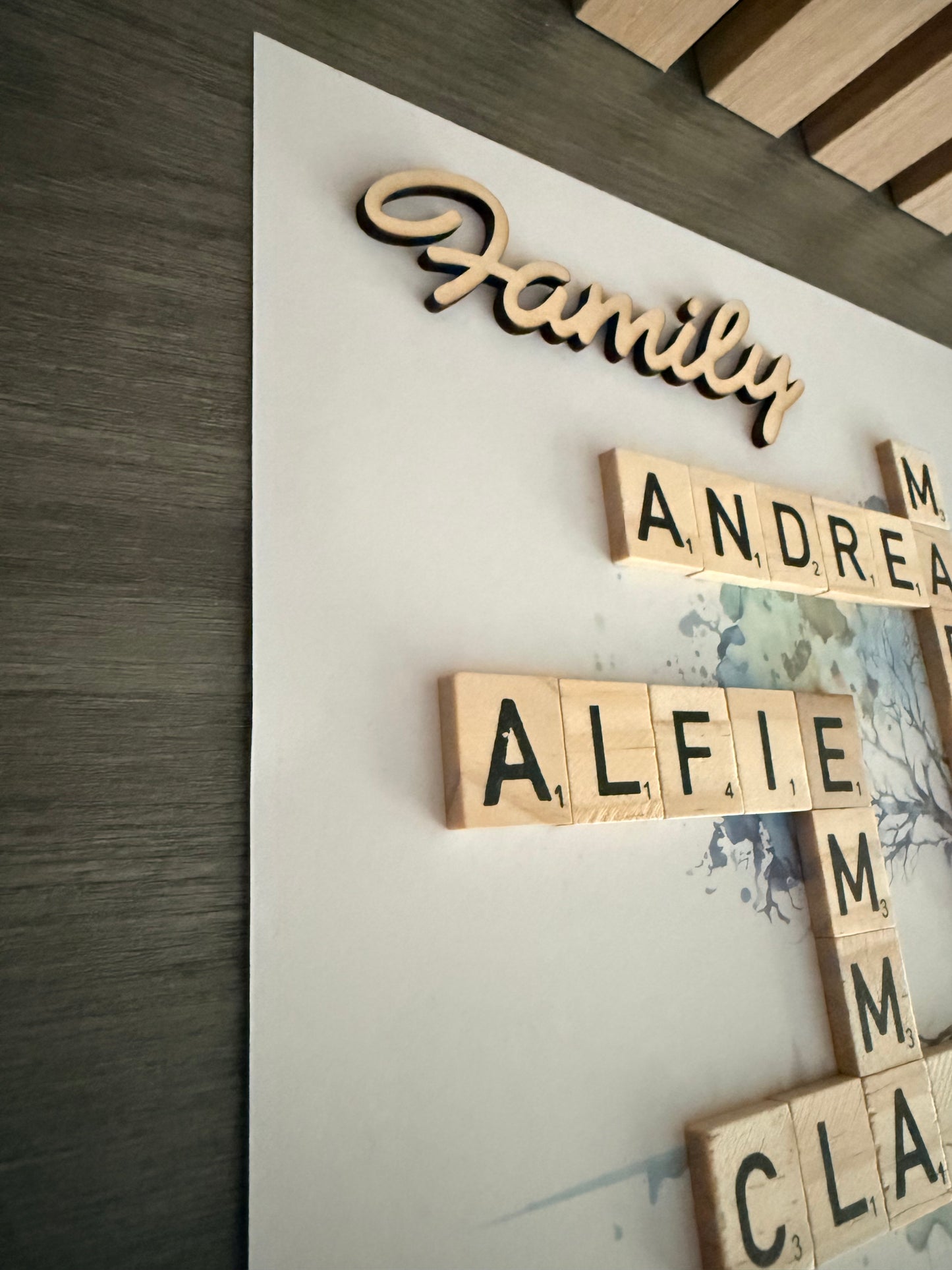 Personalised Family Scrabble Letter Frame