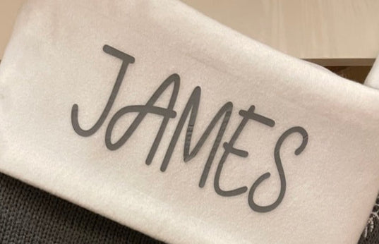 Black & White Reindeer Personalised Christmas Stocking