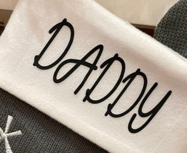 Black & White Reindeer Personalised Christmas Stocking