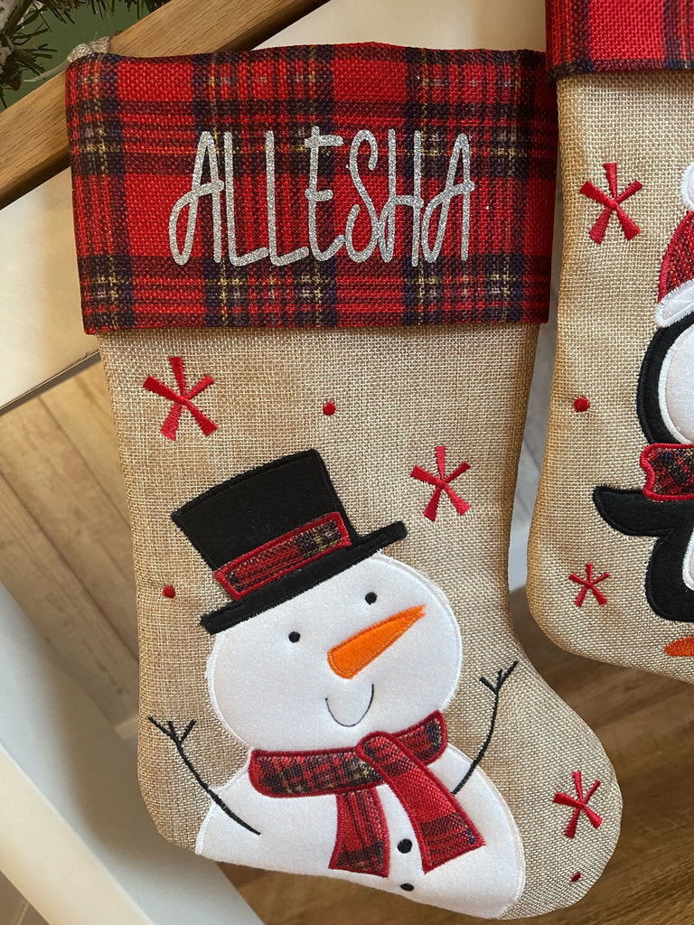 Tartan Personalised Christmas Stockings