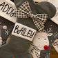 Grey Personalised Christmas Stockings