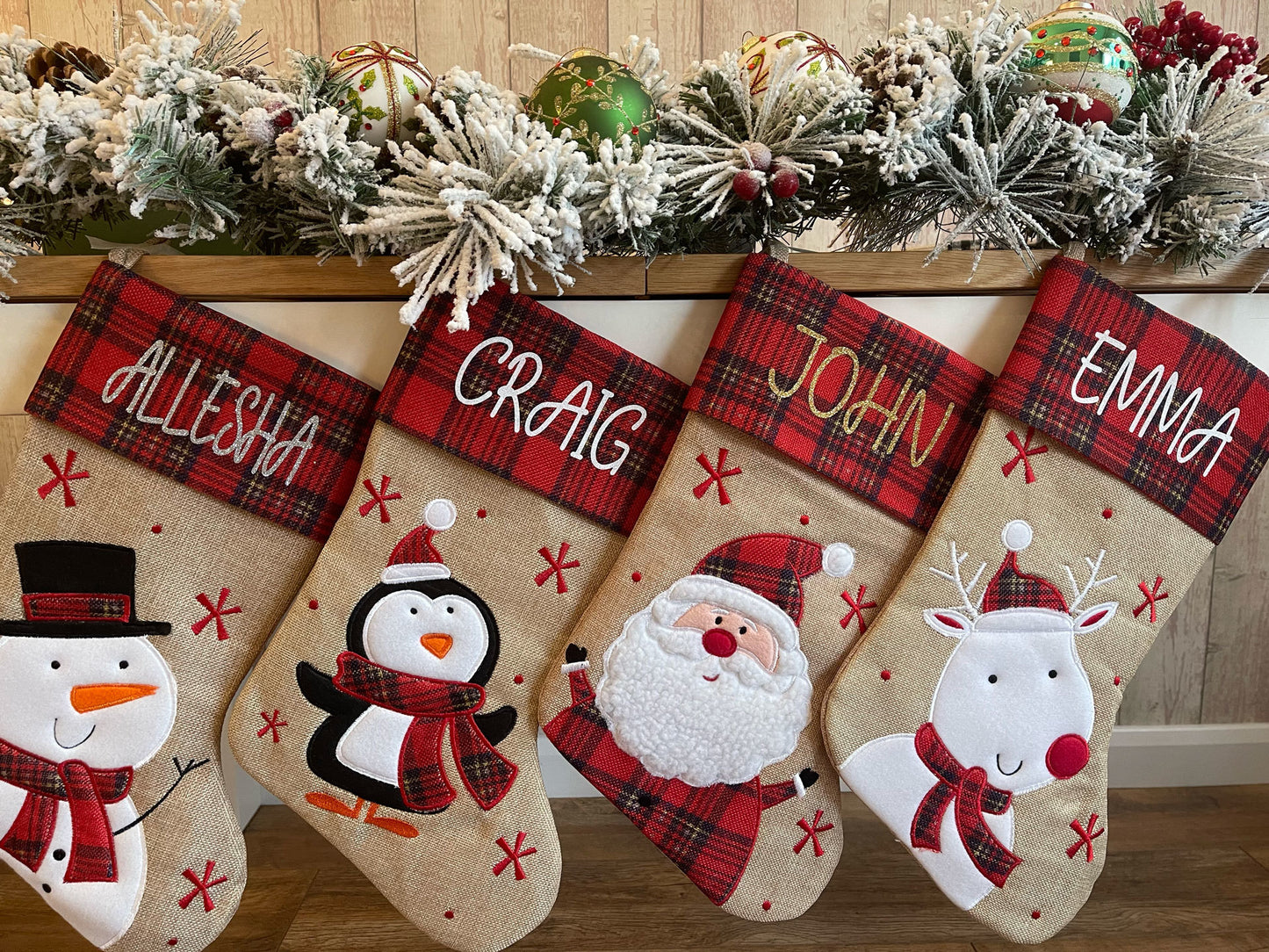 Tartan Personalised Christmas Stockings