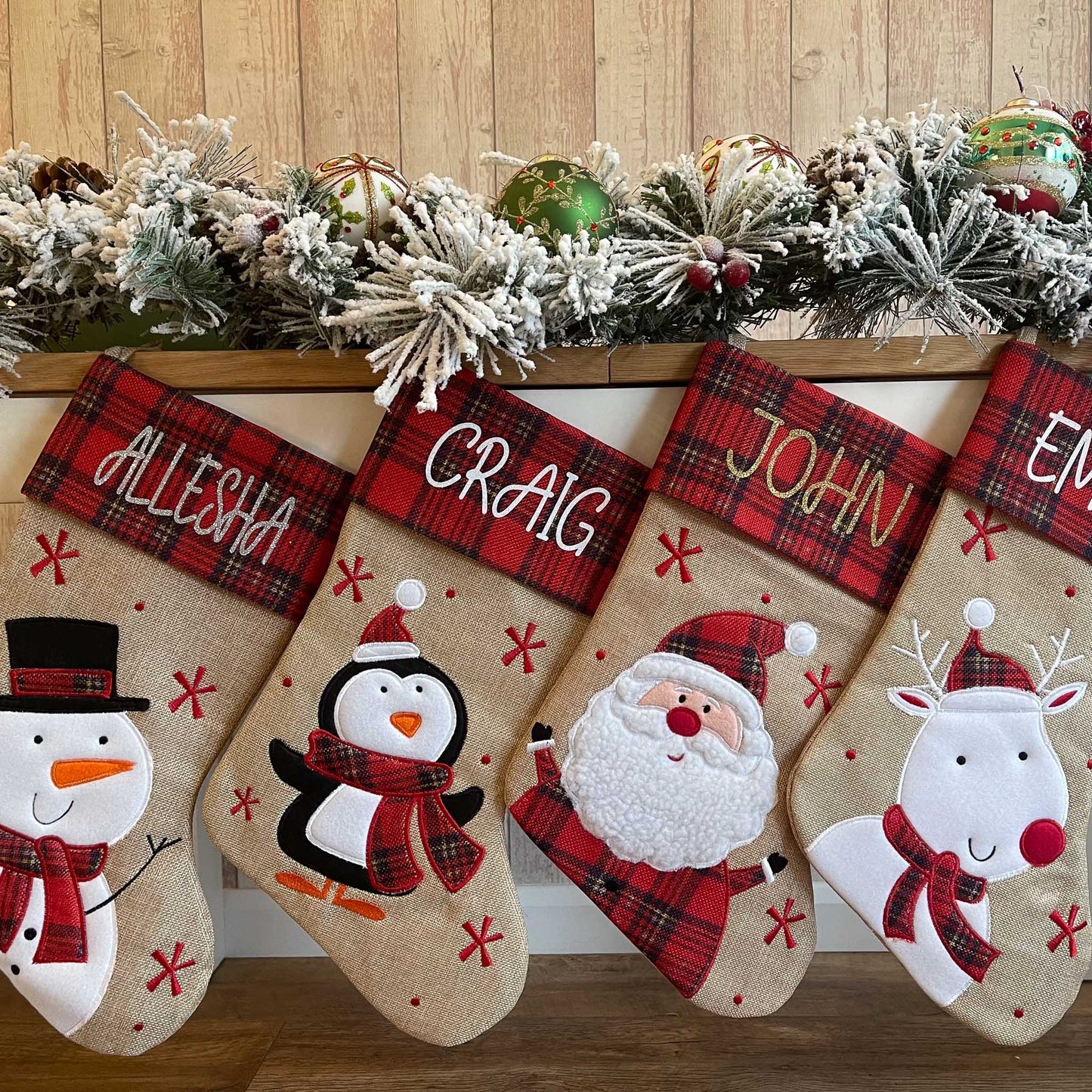 Tartan Personalised Christmas Stockings