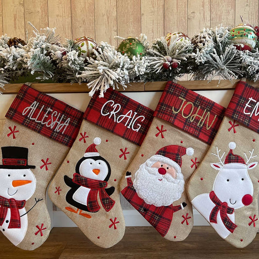 Tartan Personalised Christmas Stockings