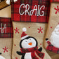 Tartan Personalised Christmas Stockings