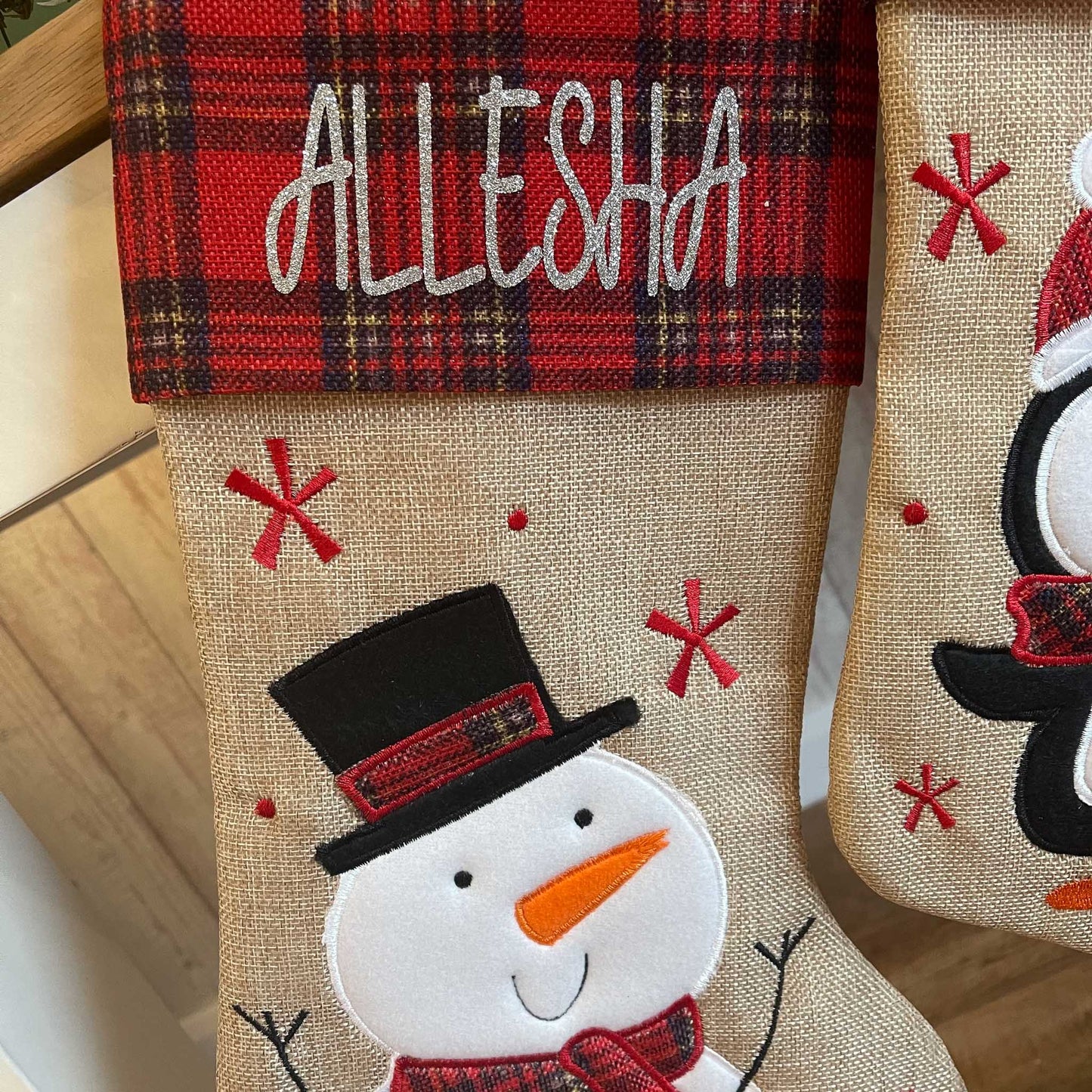 Tartan Personalised Christmas Stockings