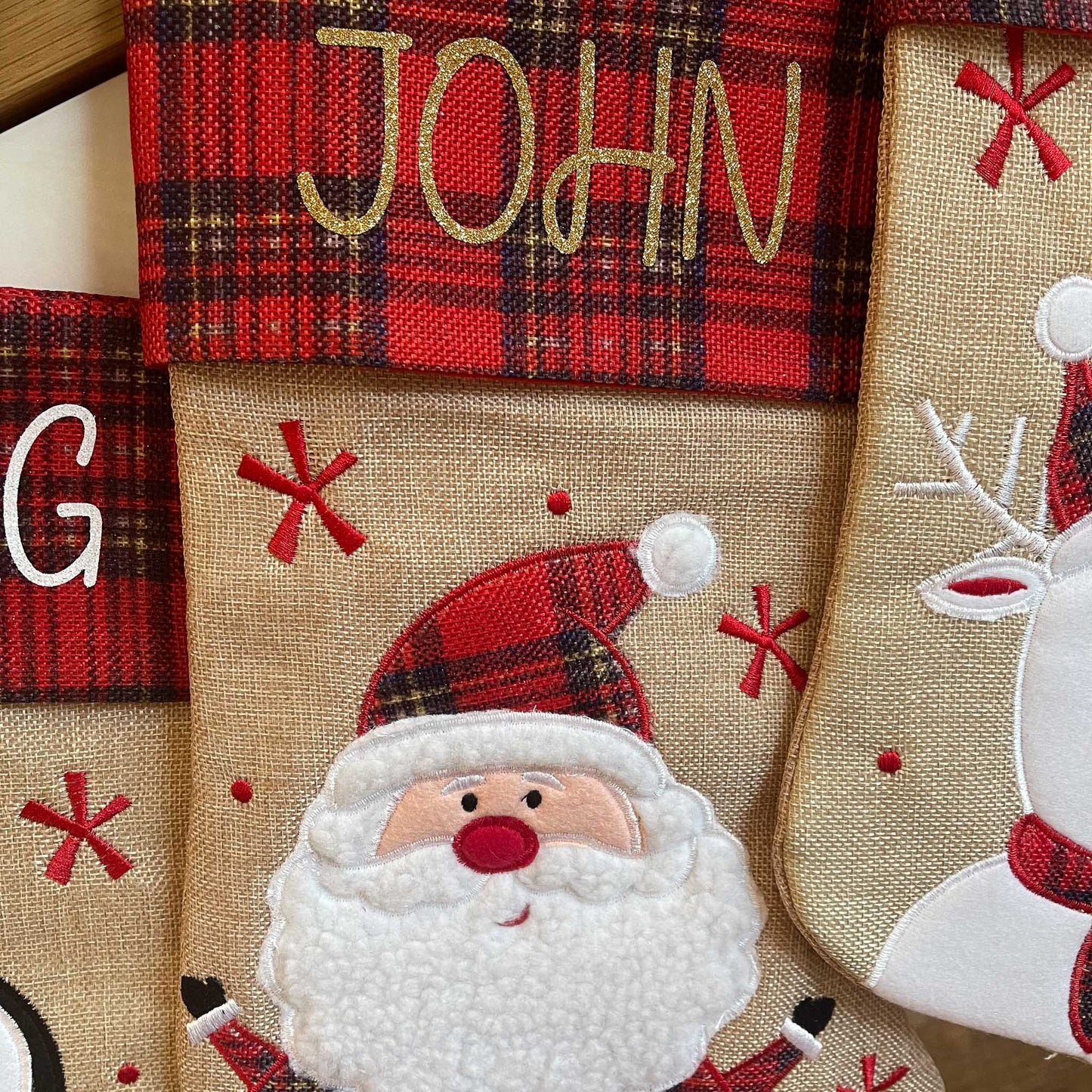 Tartan Personalised Christmas Stockings