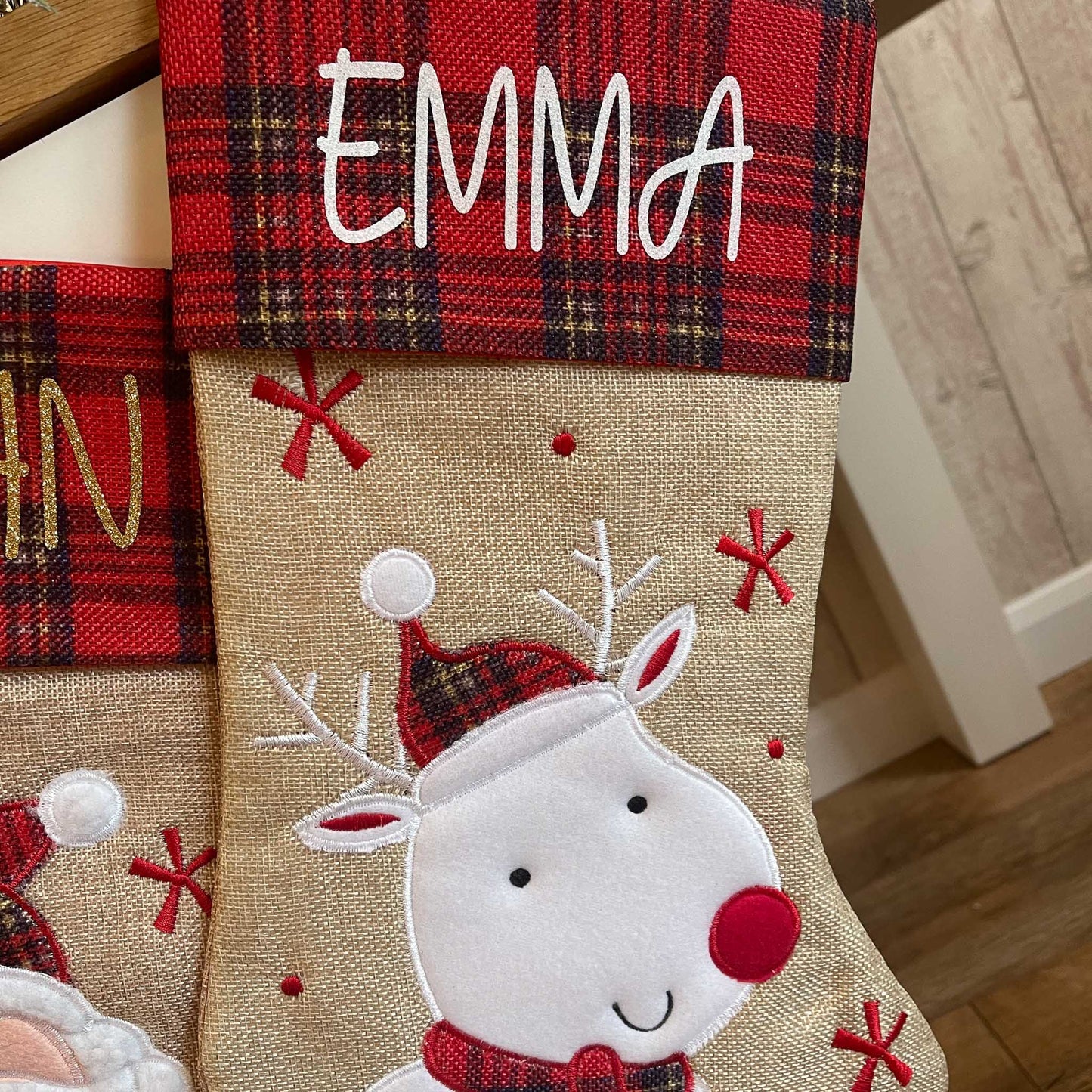 Tartan Personalised Christmas Stockings