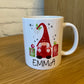 Personalised Christmas Gnome Mug