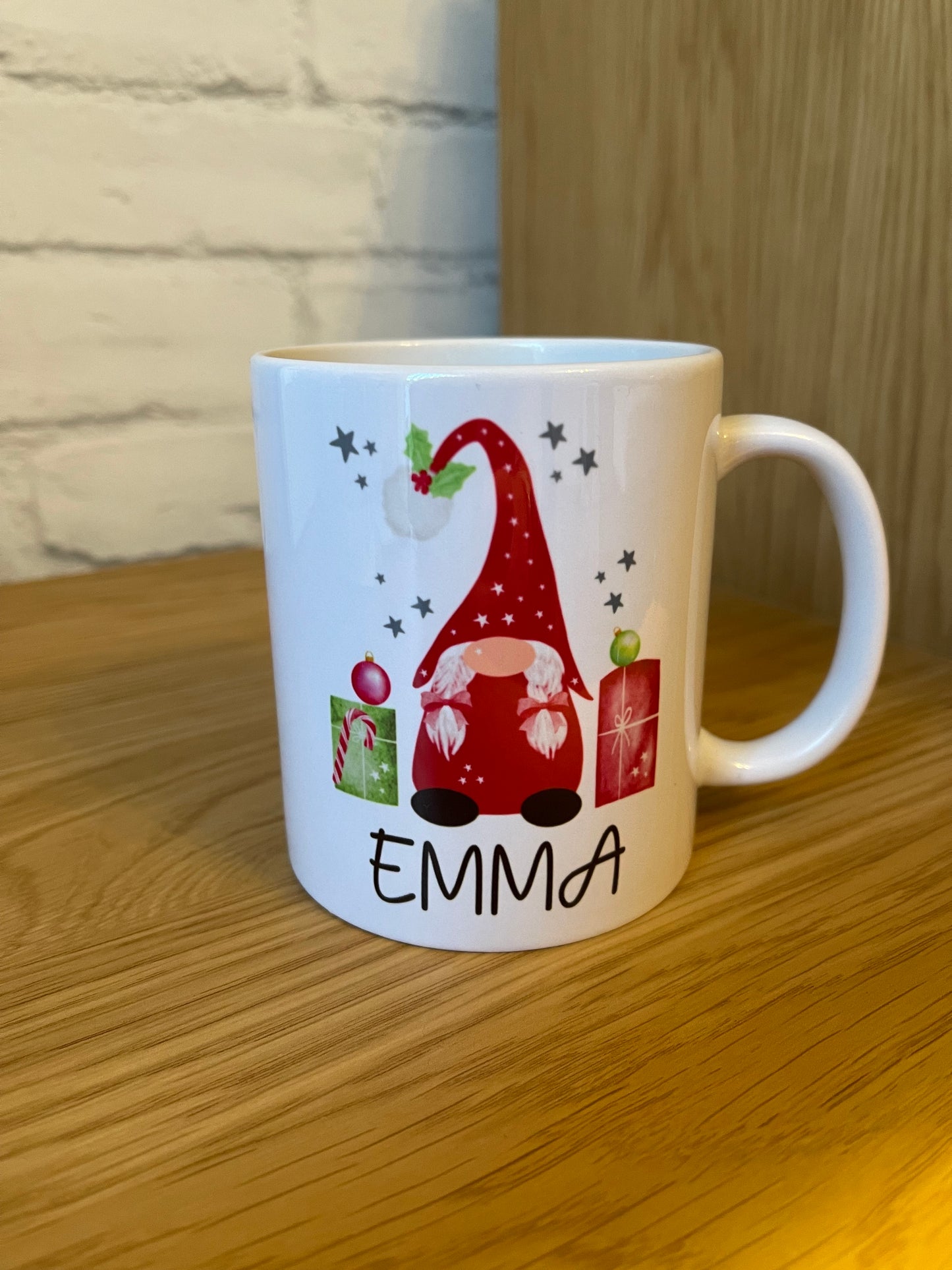 Personalised Christmas Gnome Mug