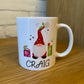 Personalised Christmas Gnome Mug