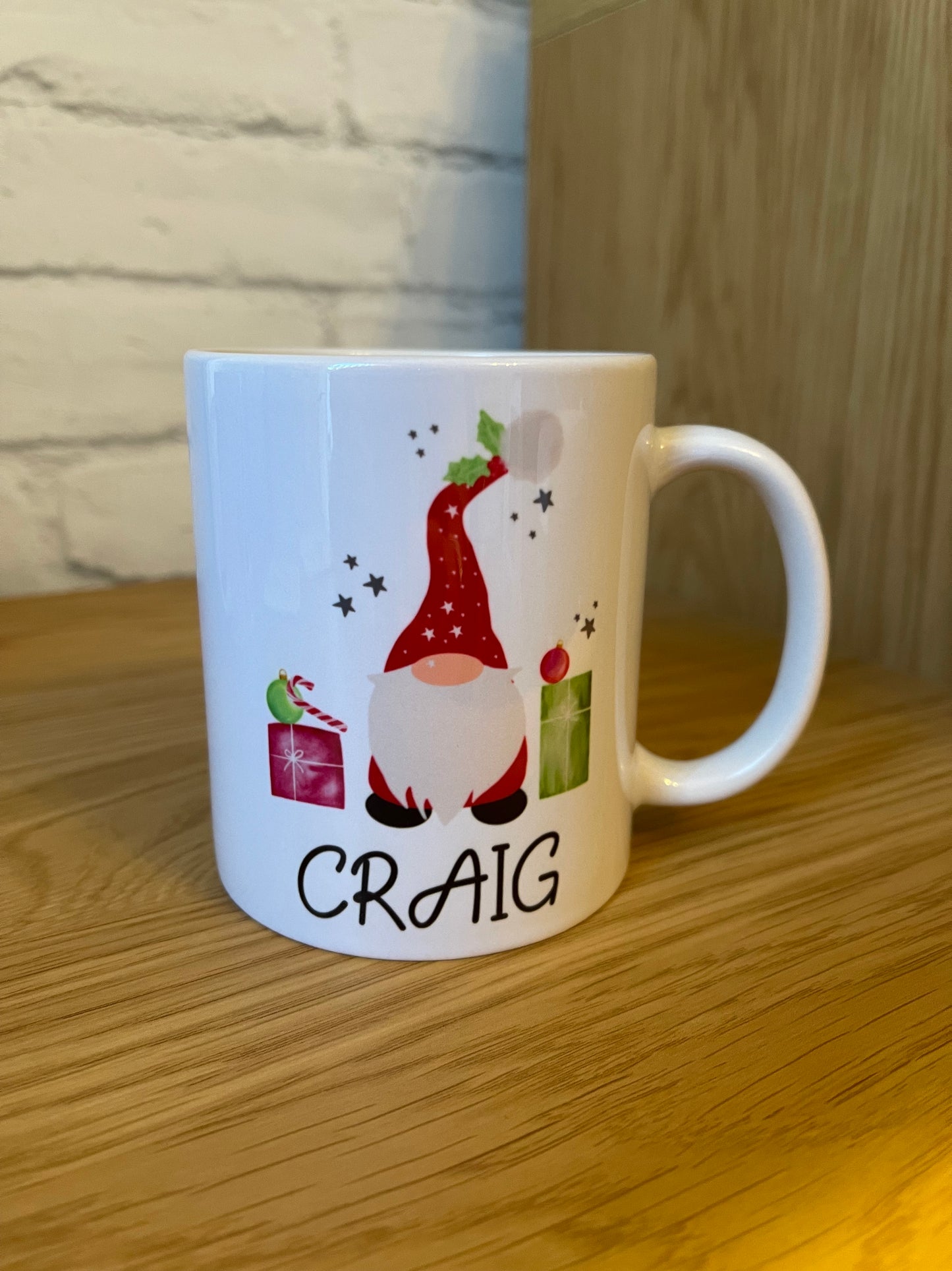 Personalised Christmas Gnome Mug