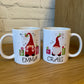 Personalised Christmas Gnome Mug