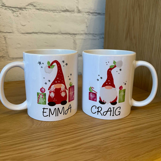 Personalised Christmas Gnome Mug