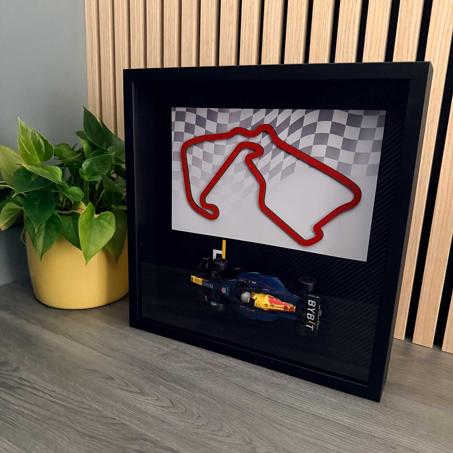 English Racing Circuit Shadow Box Frame for Lego Speed Champions