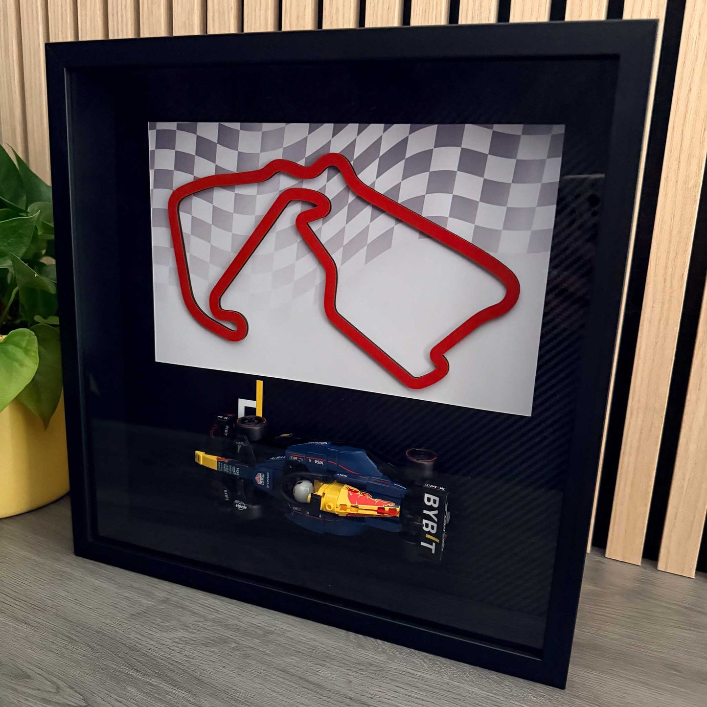 English Racing Circuit Shadow Box Frame for Lego Speed Champions