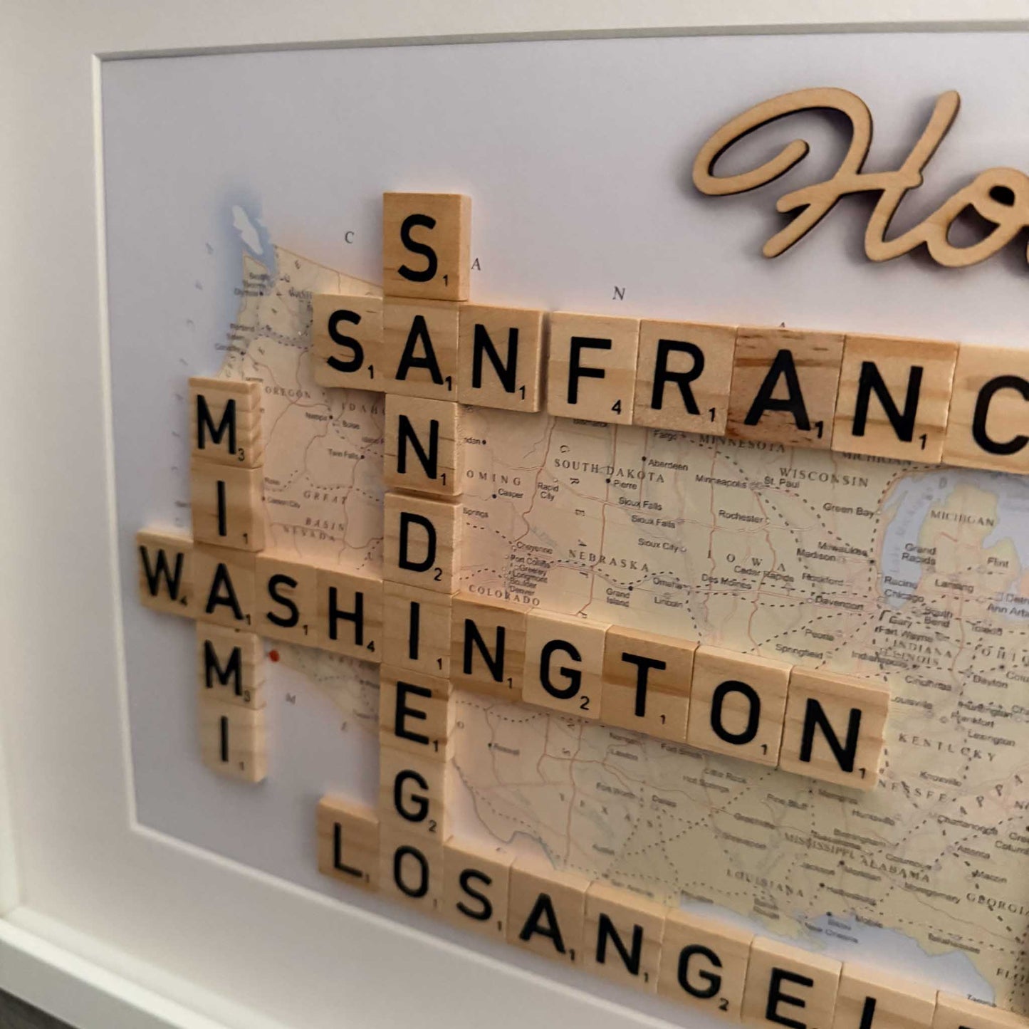 Personalised Holiday Scrabble Letter Frame