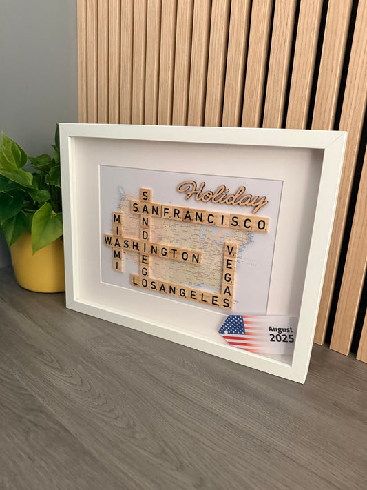 Personalised Holiday Scrabble Letter Frame