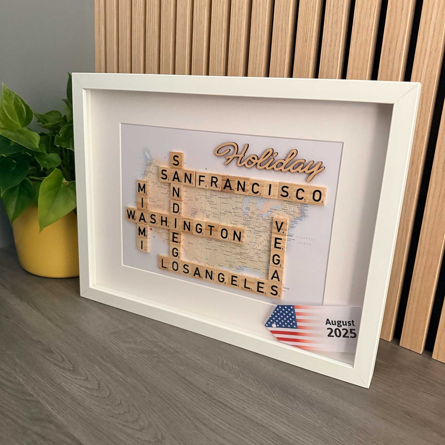 Personalised Holiday Scrabble Letter Frame