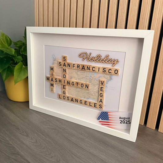 Personalised Holiday Scrabble Letter Frame