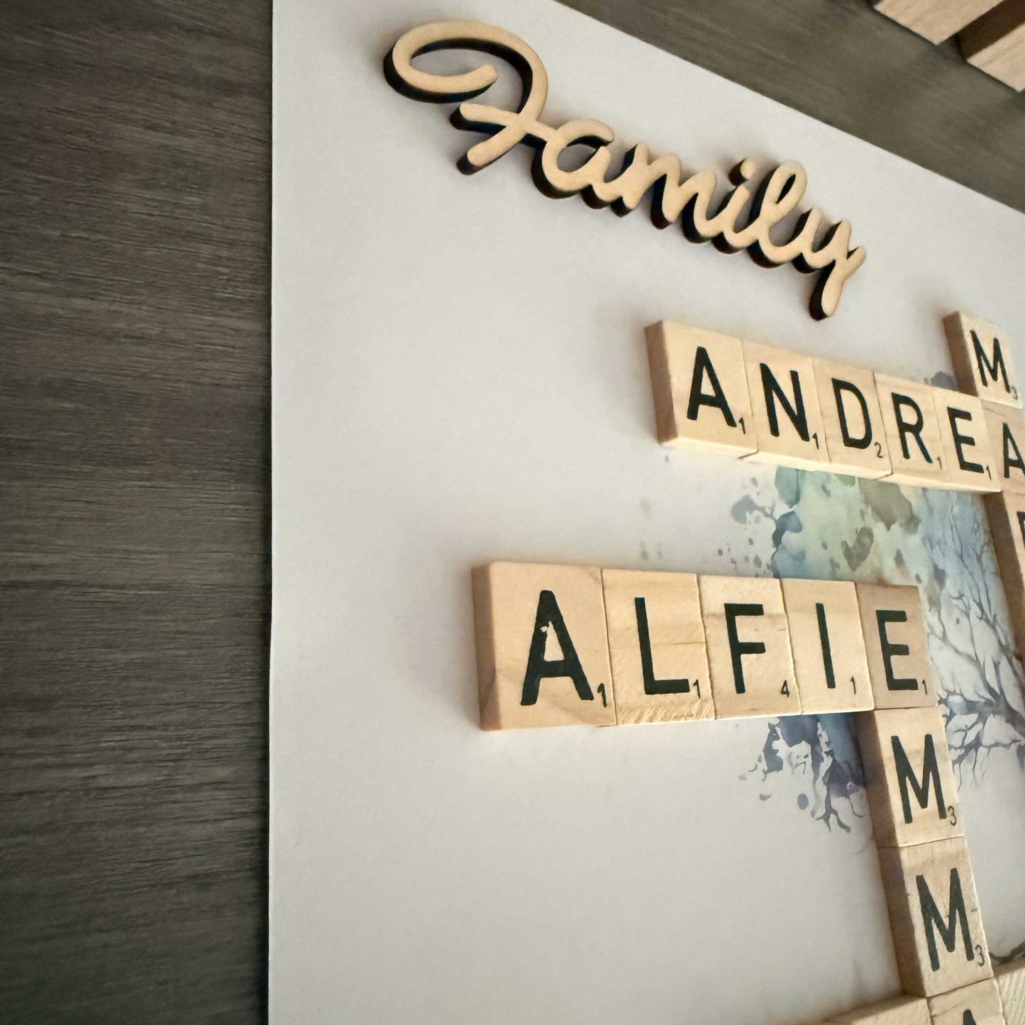 Personalised Family Scrabble Letter Frame