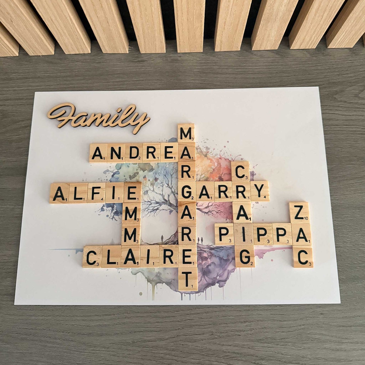 Personalised Family Scrabble Letter Frame