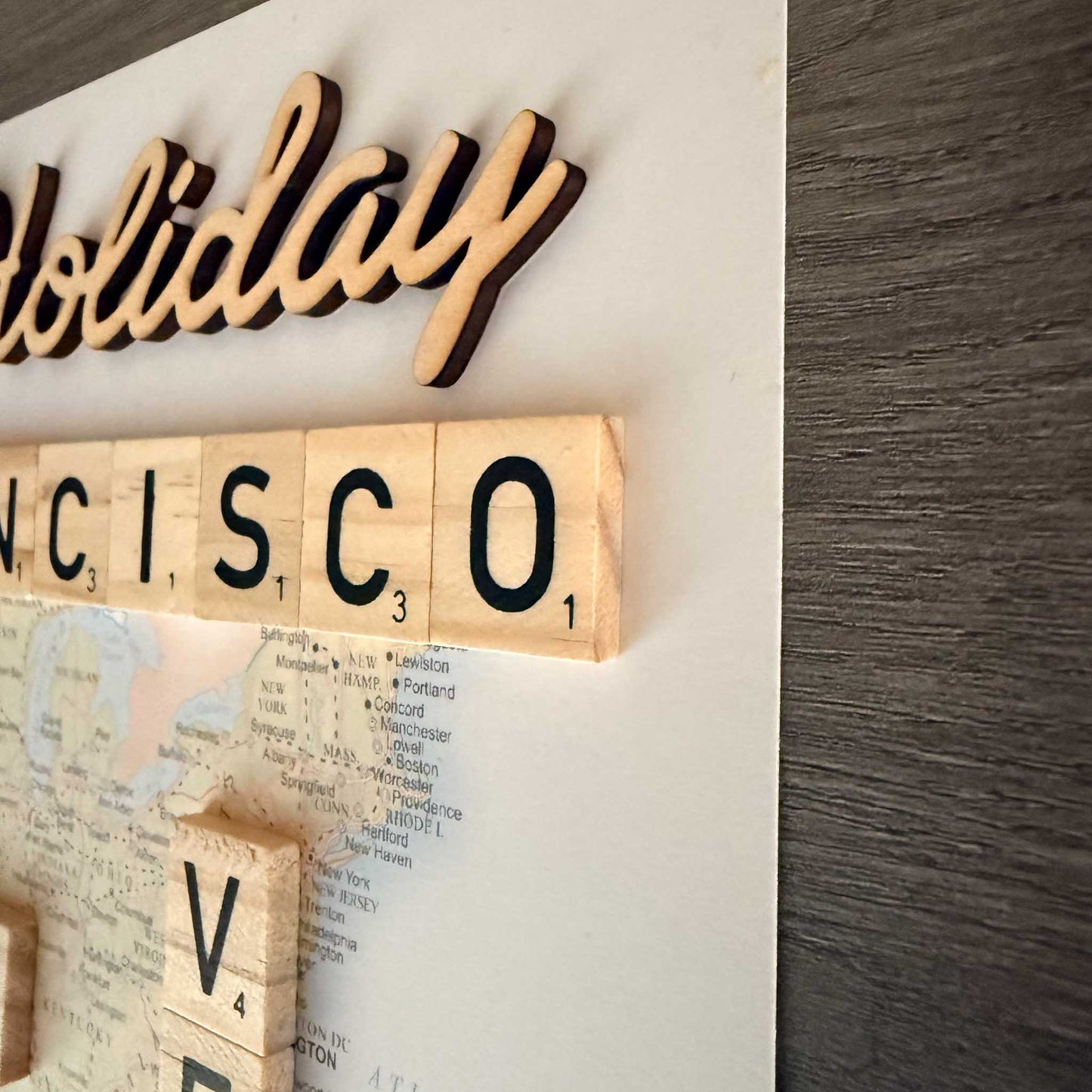Personalised Holiday Scrabble Letter Frame
