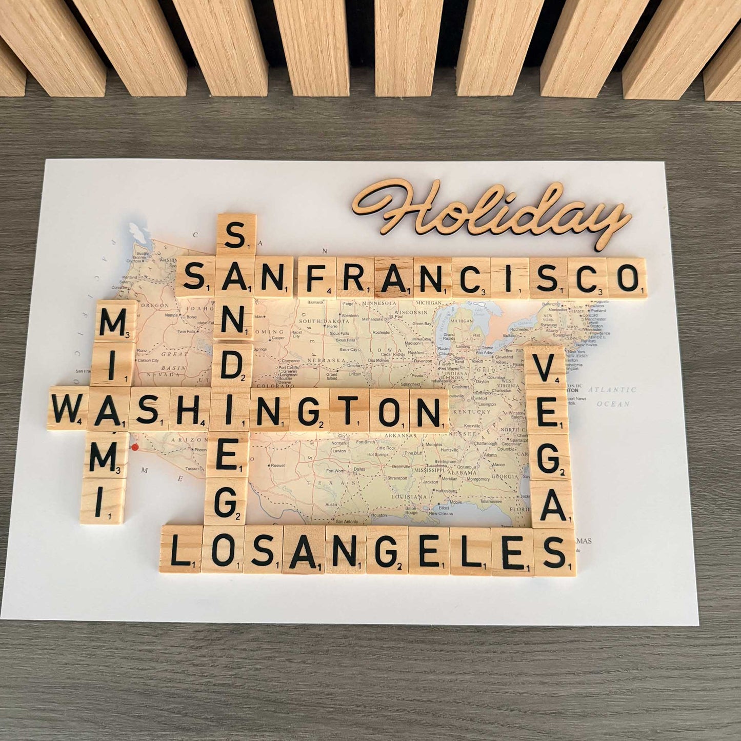 Personalised Holiday Scrabble Letter Frame