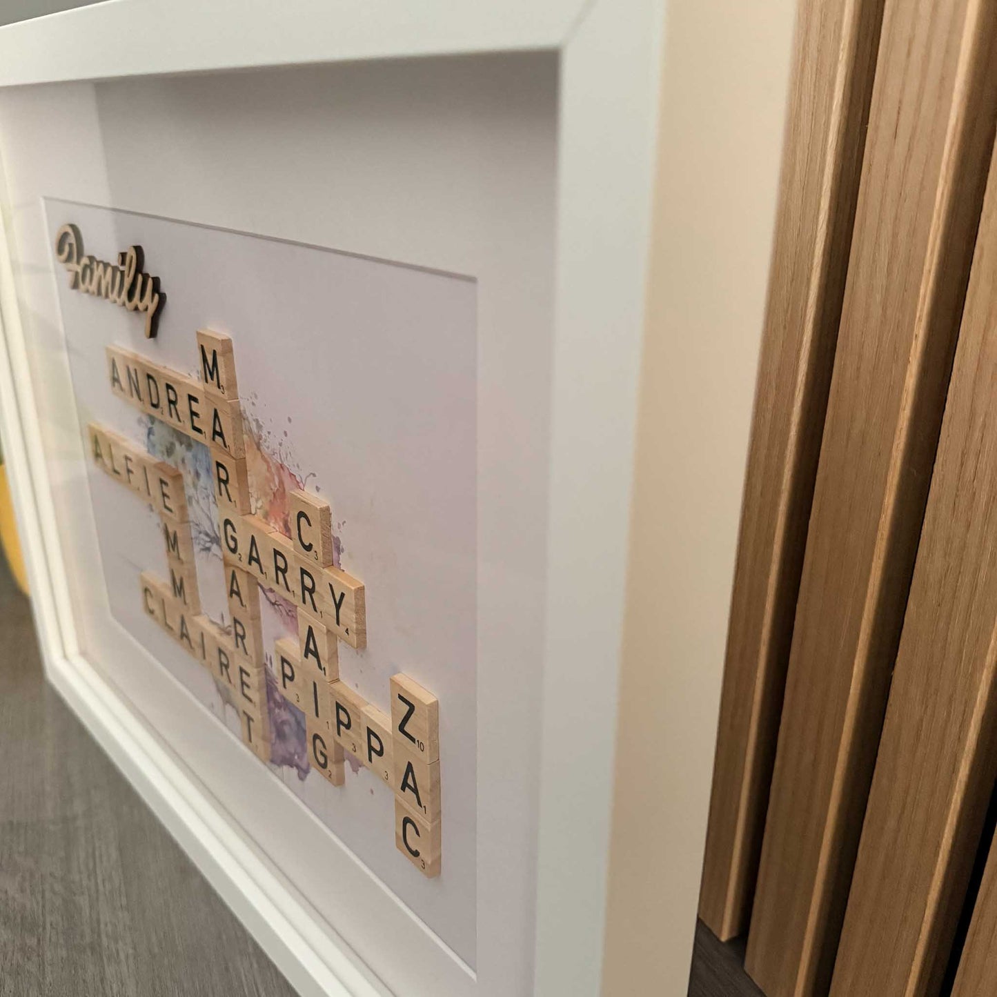 Personalised Family Scrabble Letter Frame