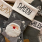 Grey Personalised Christmas Stockings