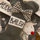 Grey Personalised Christmas Stockings