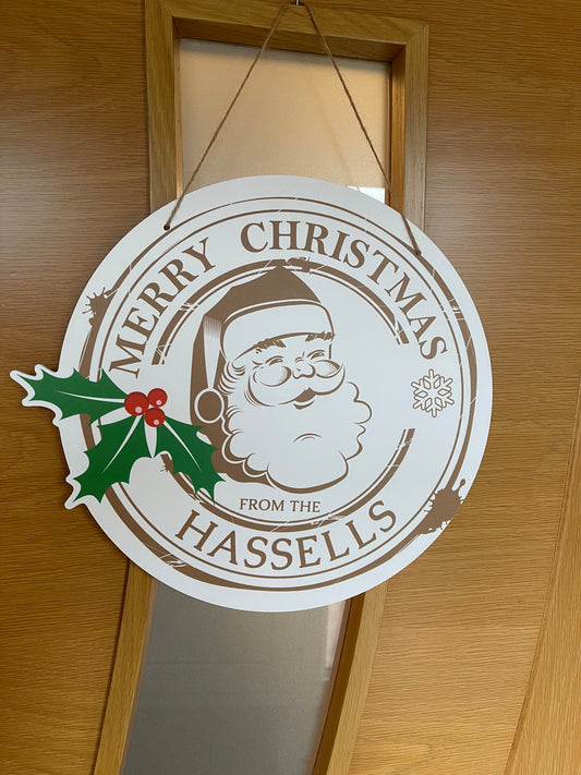 Personalised Christmas Door Sign