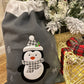 Personalised Grey Knitted Christmas Sacks