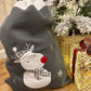 Personalised Grey Knitted Christmas Sacks