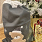 Personalised Grey Knitted Christmas Sacks