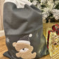 Personalised Grey Knitted Christmas Sacks