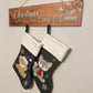 Personalised Family Christmas Wall Stocking Hangers | Gonk Family Sign | Woodland Sign | Wooden Sign