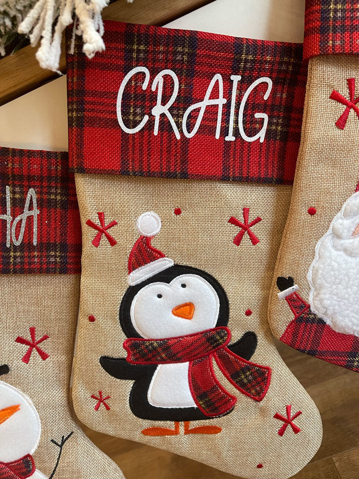 Tartan Personalised Christmas Stockings