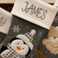 Grey Personalised Christmas Stockings