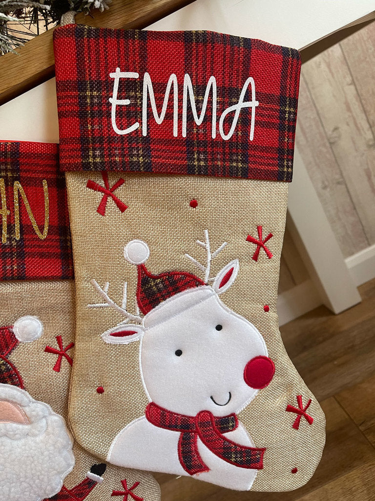 Tartan Personalised Christmas Stockings