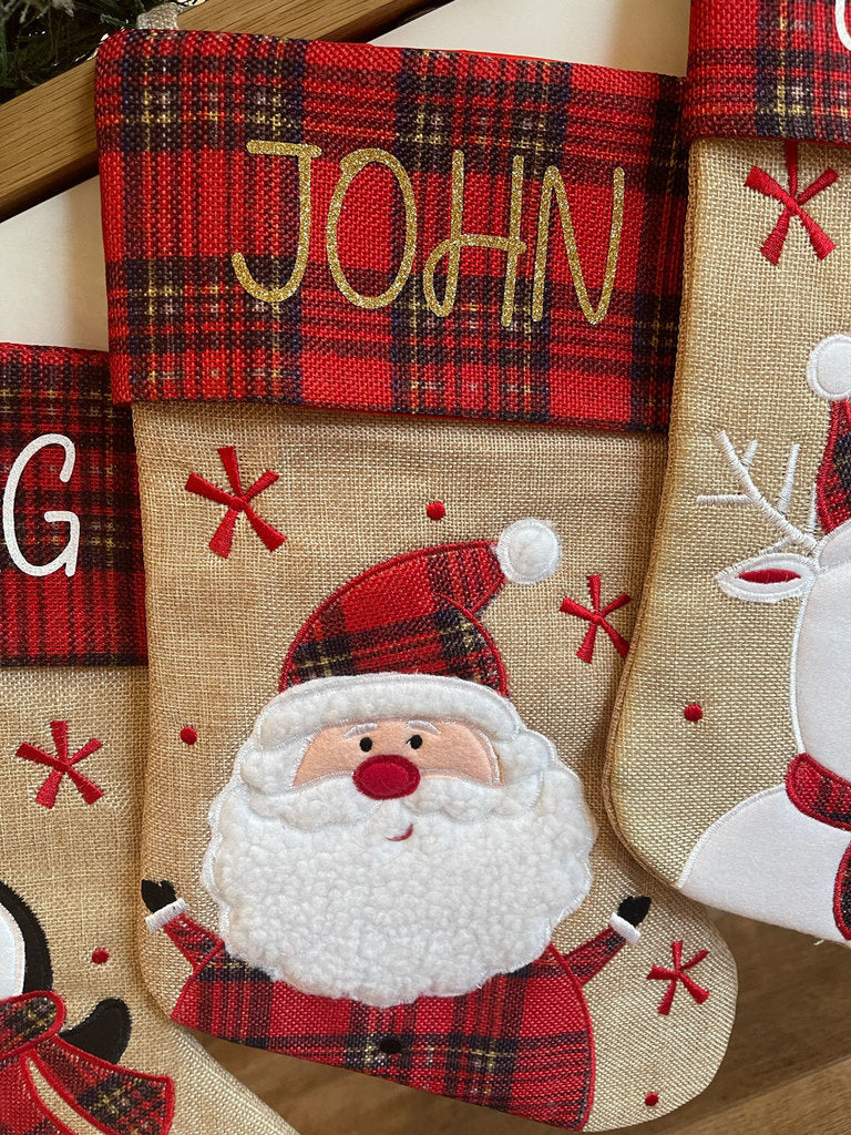 Tartan Personalised Christmas Stockings